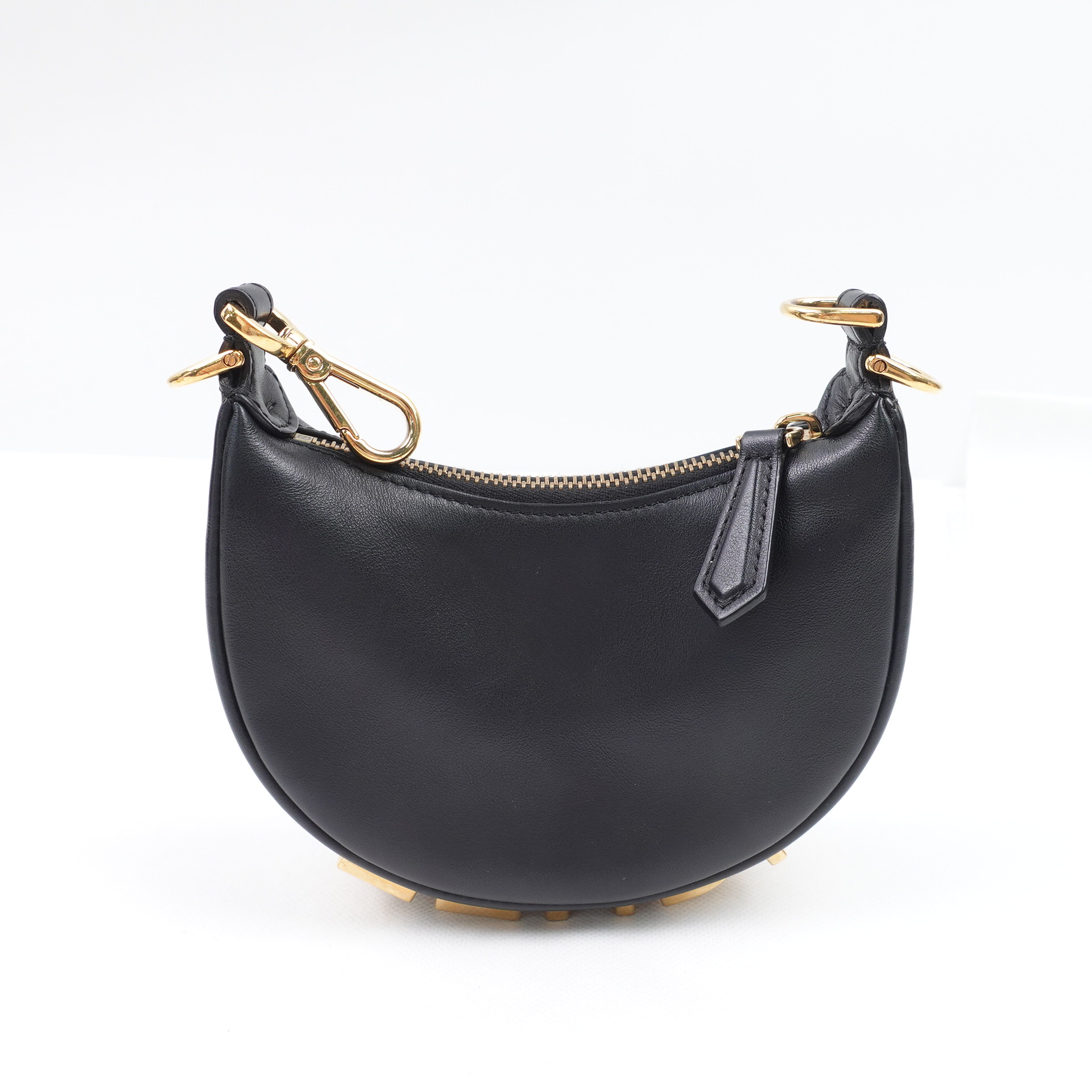 Vitello Grace Matte Nano Fendigraphy Hobo Charm Black