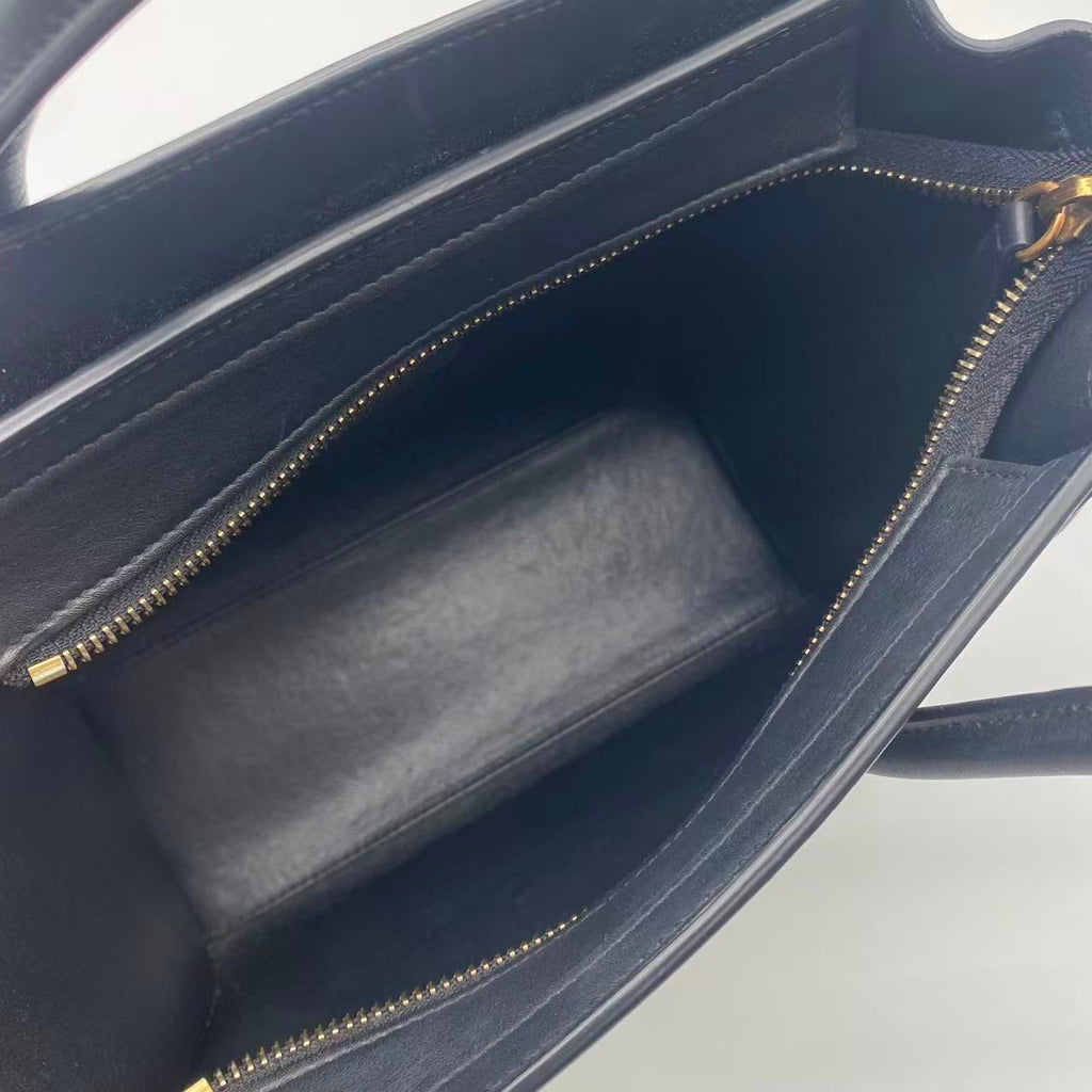 Tri Color Leather Nano Luggage Tote