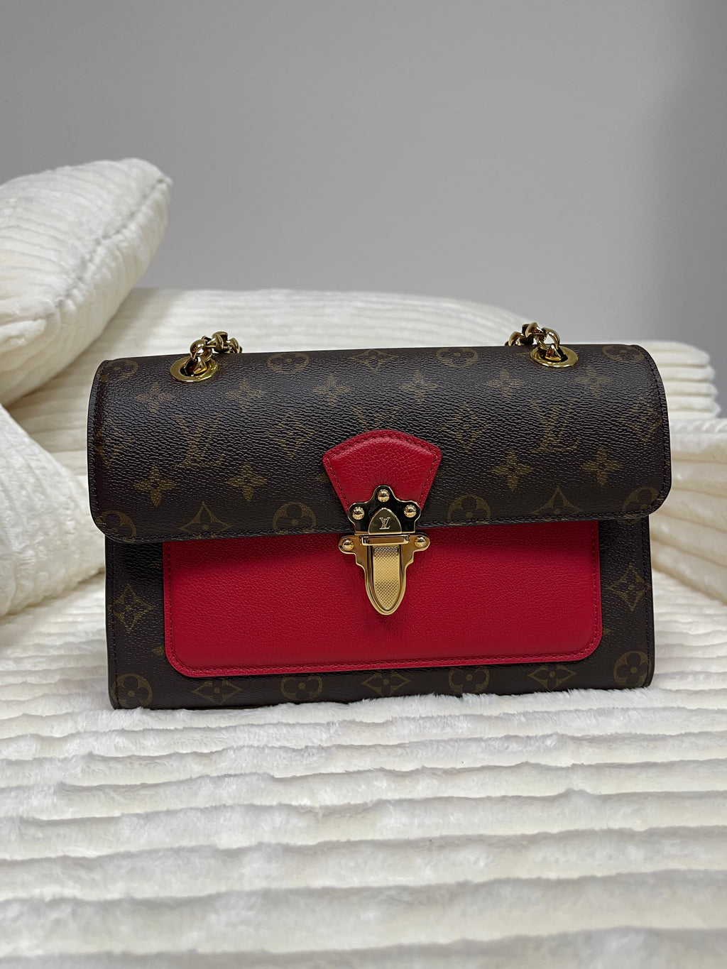 Louis Vuitton Victoire Handbag Monogram Canvas and Leather