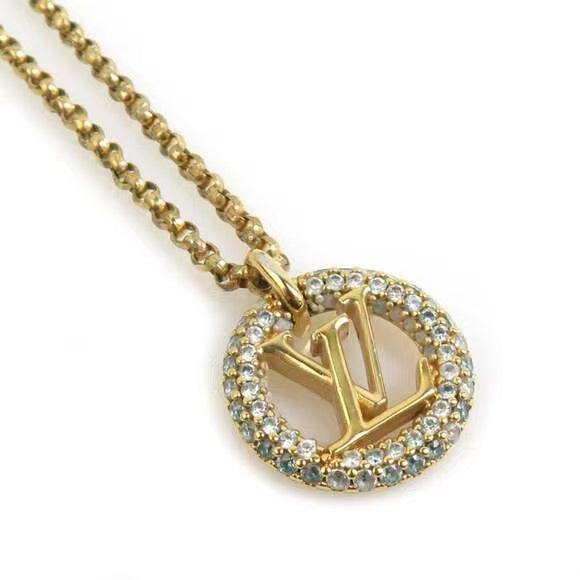 Louis Vuitton Metal Crystal Louise By Night Necklace Twins LDJ3937