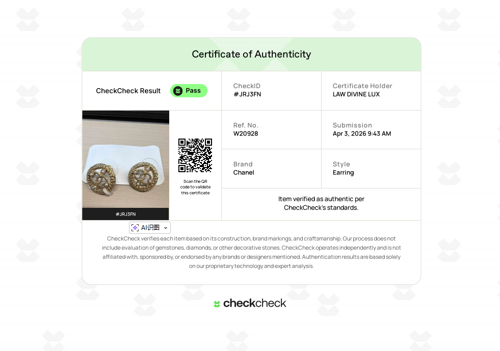 Chanel logo earrings W20928
