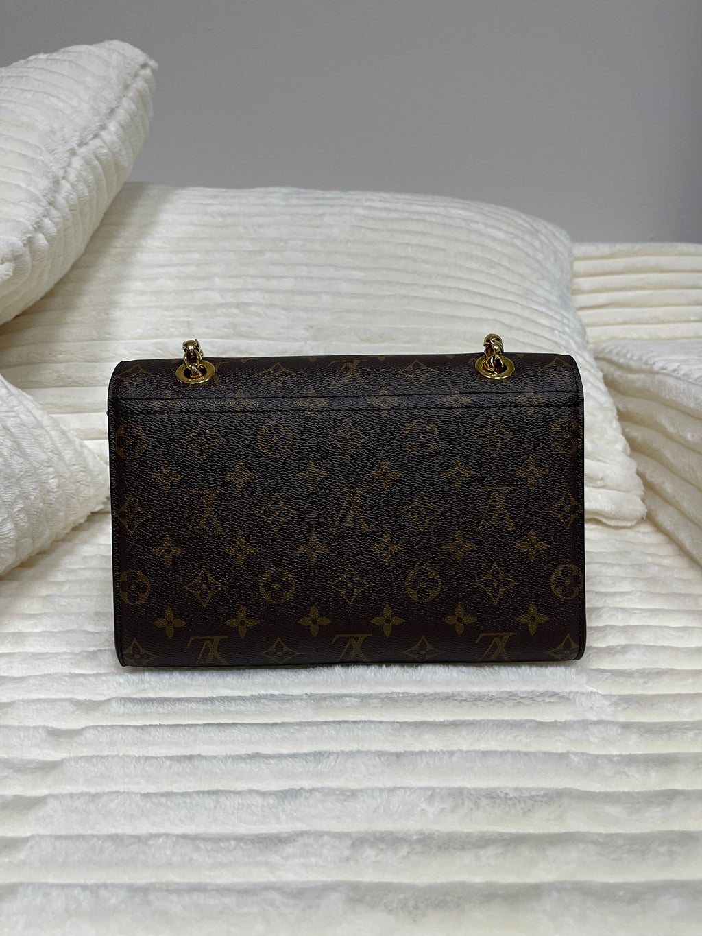 Louis Vuitton Victoire Handbag Monogram Canvas and Leather