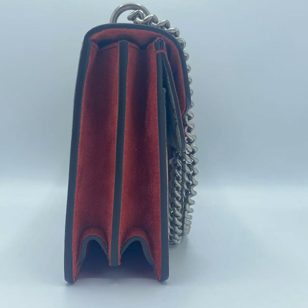 Gucci  GG Supreme Monogram Dionysus Shoulder Bag Red
