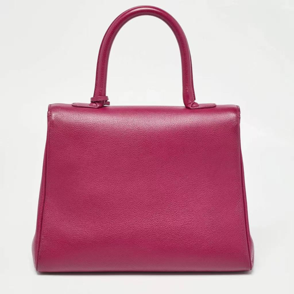 Grained Calfskin GM Brillant Satchel Fuchsia Twins