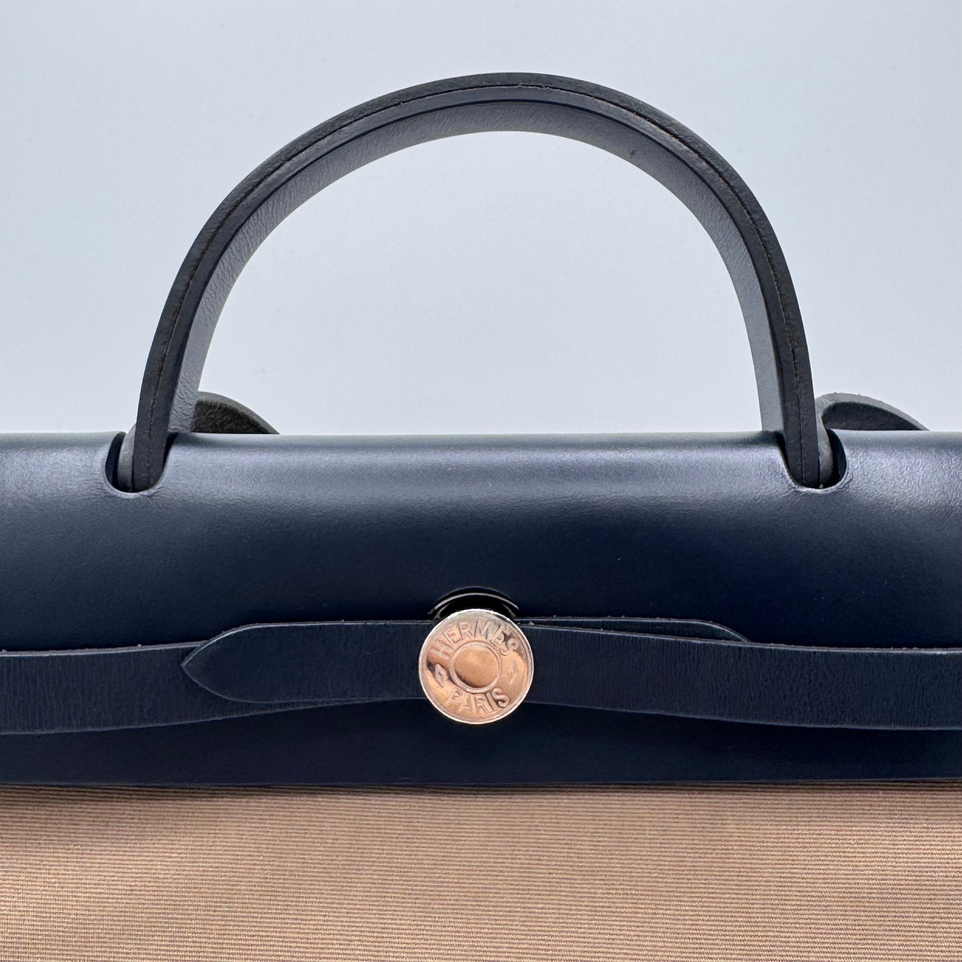 Hermes Herbag Zip Leather and Toile 31
