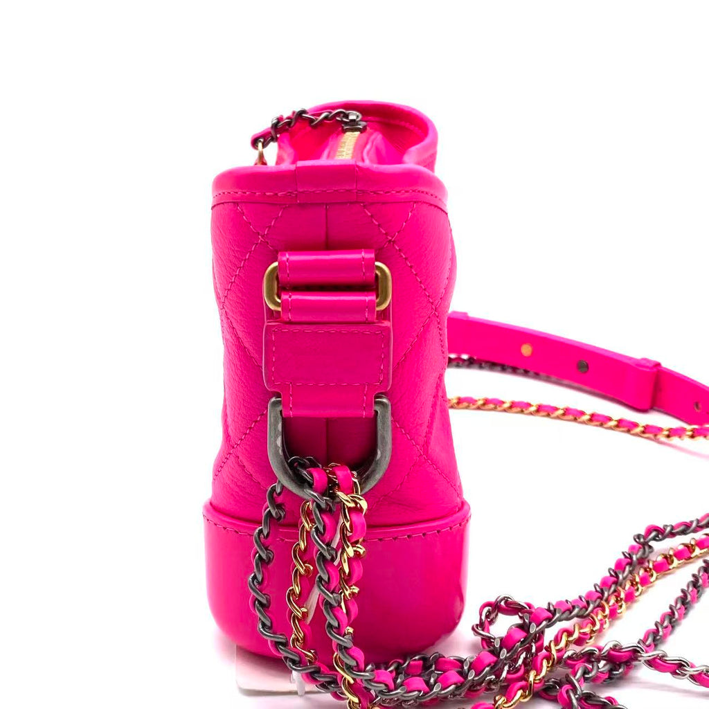 Gabrielle Hobo Quilted Goatskin and Patent Small