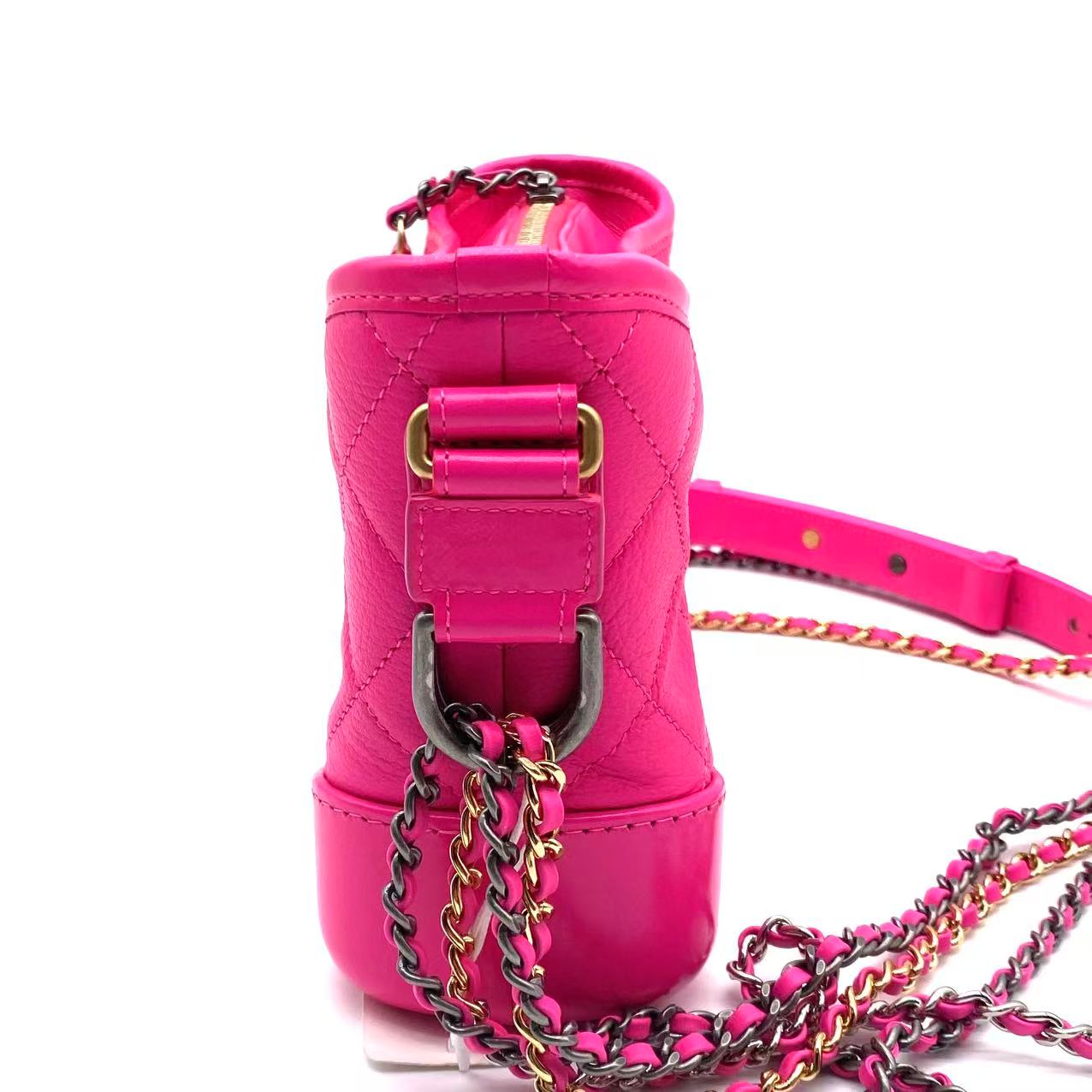 Gabrielle Hobo Quilted Goatskin and Patent Small