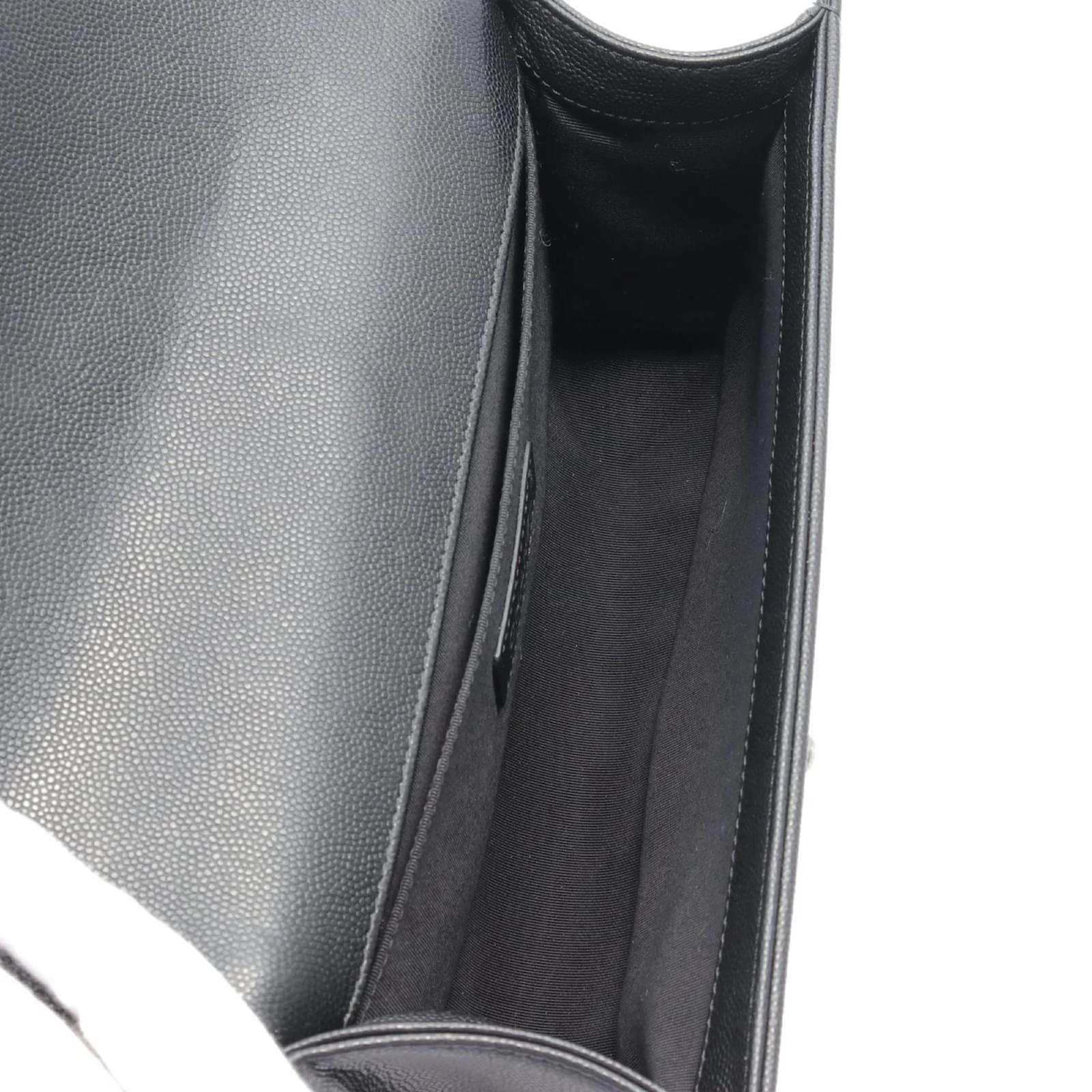 Boy Chanel Chevron V-Stitch Shoulder Bag Black twins