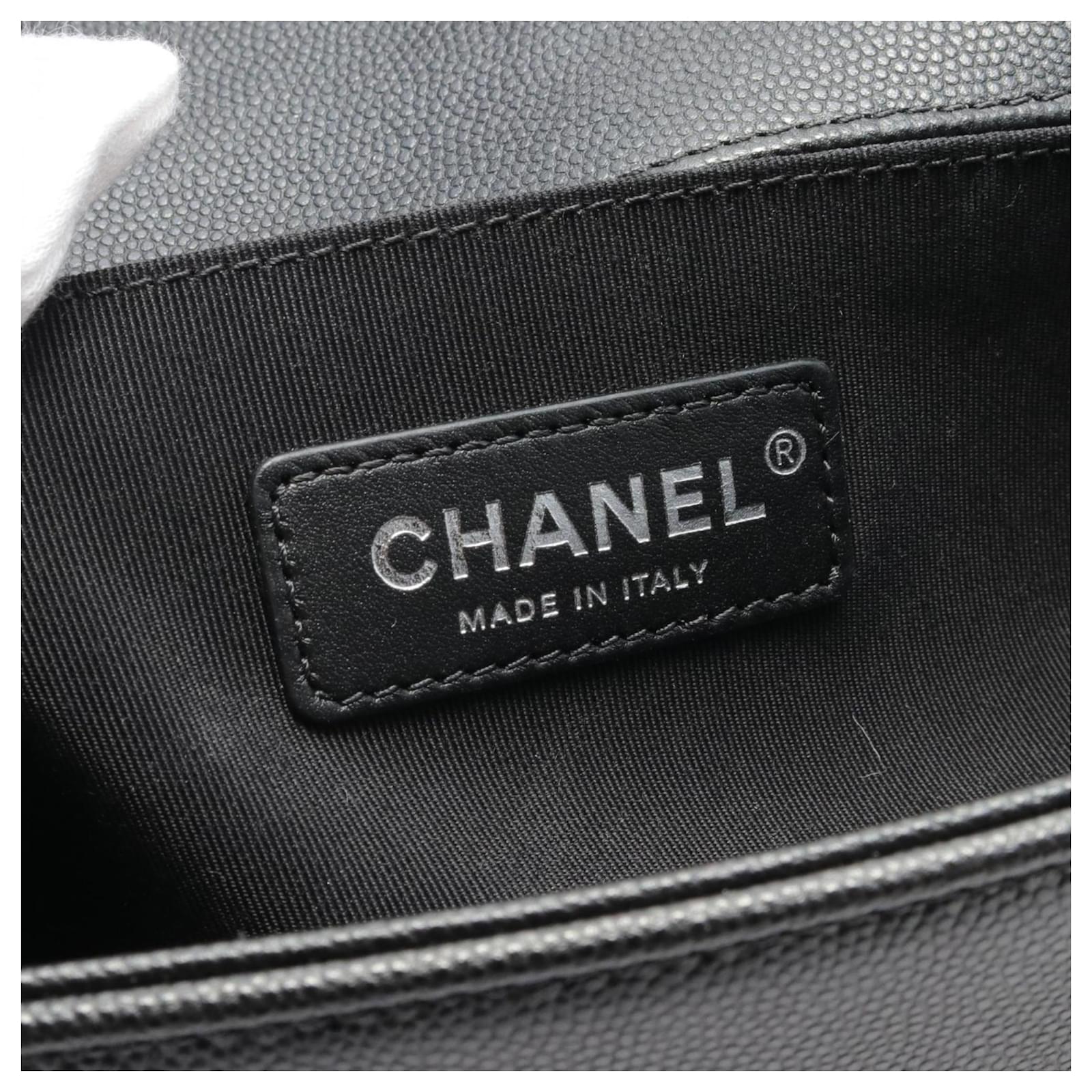 Boy Chanel Chevron V-Stitch Shoulder Bag Black twins