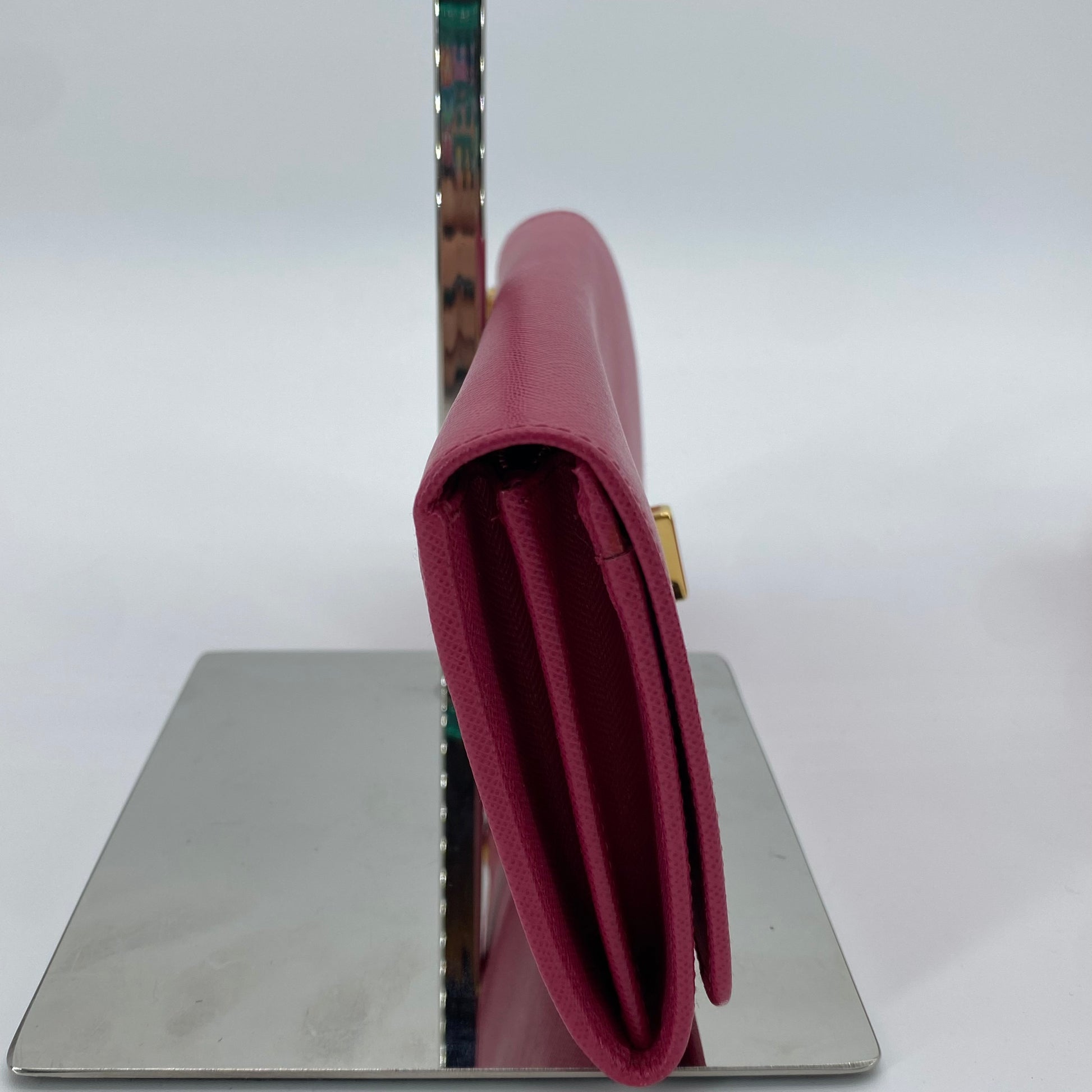 Flap Wallet Saffiano Leather Long