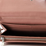 Pink Cannage Leather Lady Dior Wallet On Chain twins