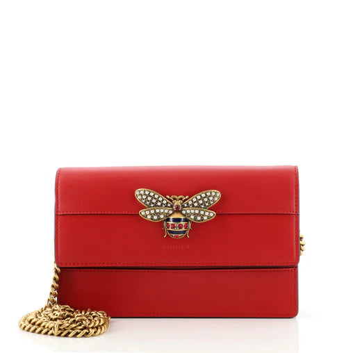 Queen Margaret Chain Wallet Leather Mini twins
