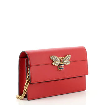 Queen Margaret Chain Wallet Leather Mini twins
