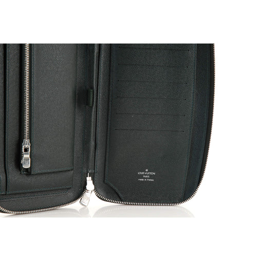 Organizer Atoll Travel Case Long Wallet Taiga Round Zip Ardoise  - twins