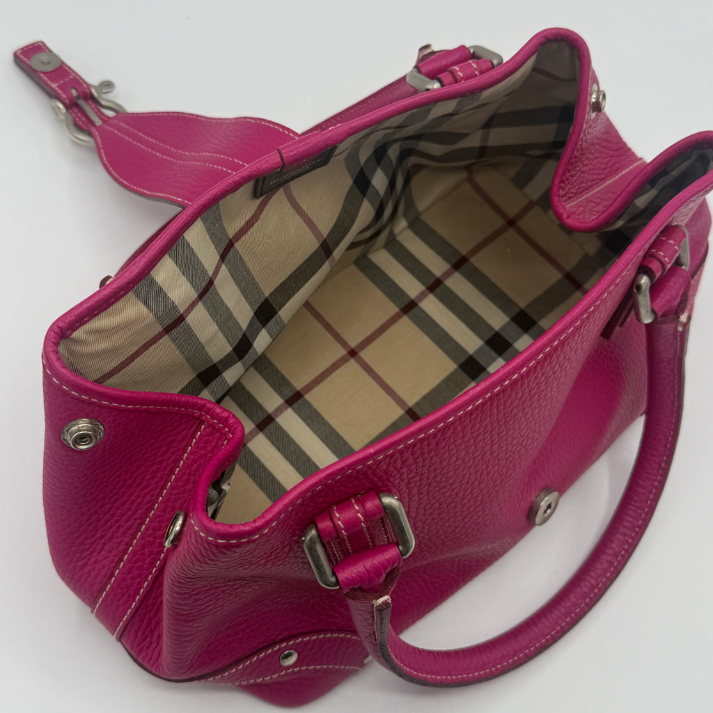 Pink Leather Shoulder Bag