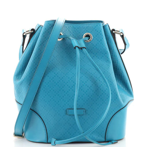 Bright Bucket Bag Diamante Leather Large twins