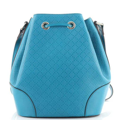 Bright Bucket Bag Diamante Leather Large twins