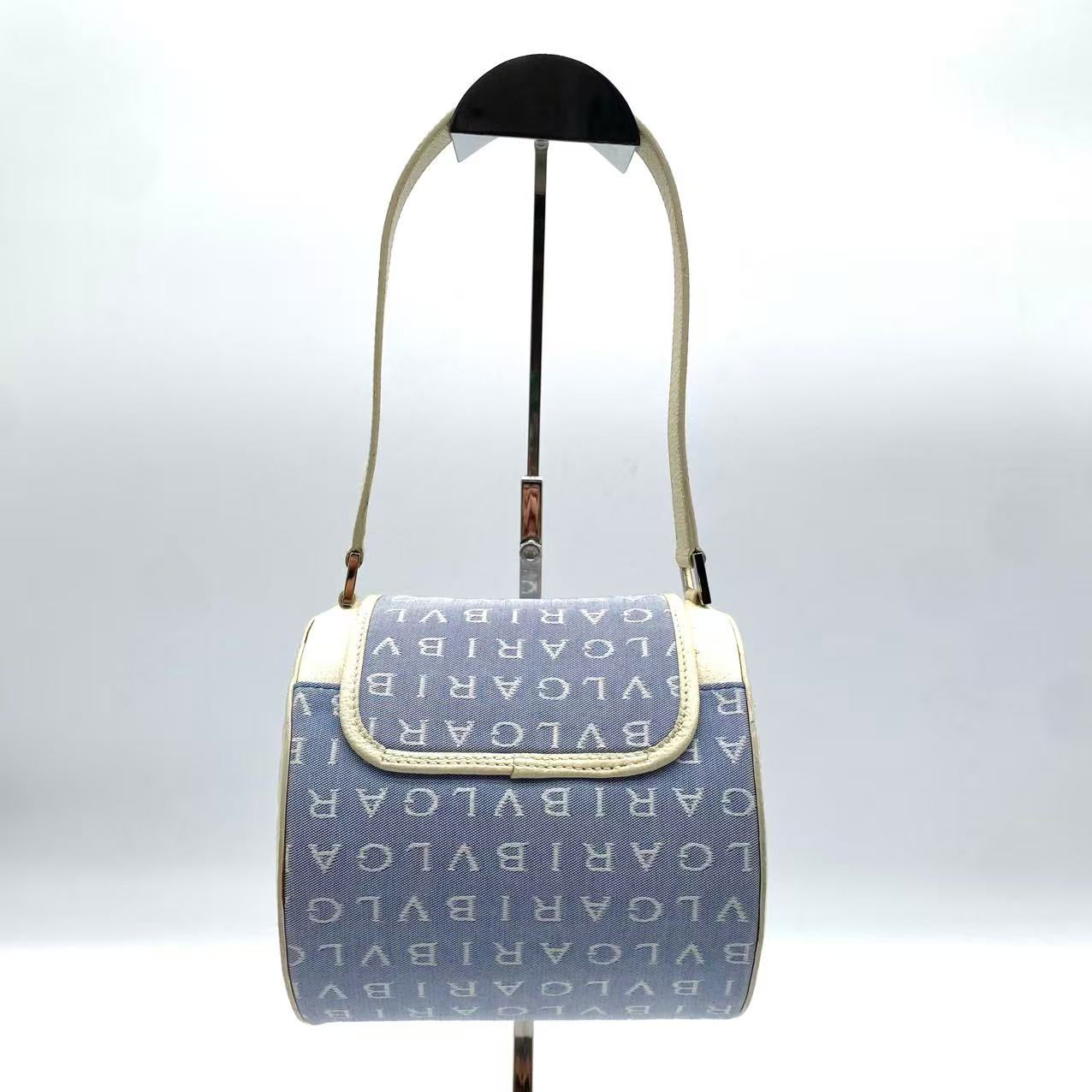 Bvlgari Canvas Shoulder Bag Vintage