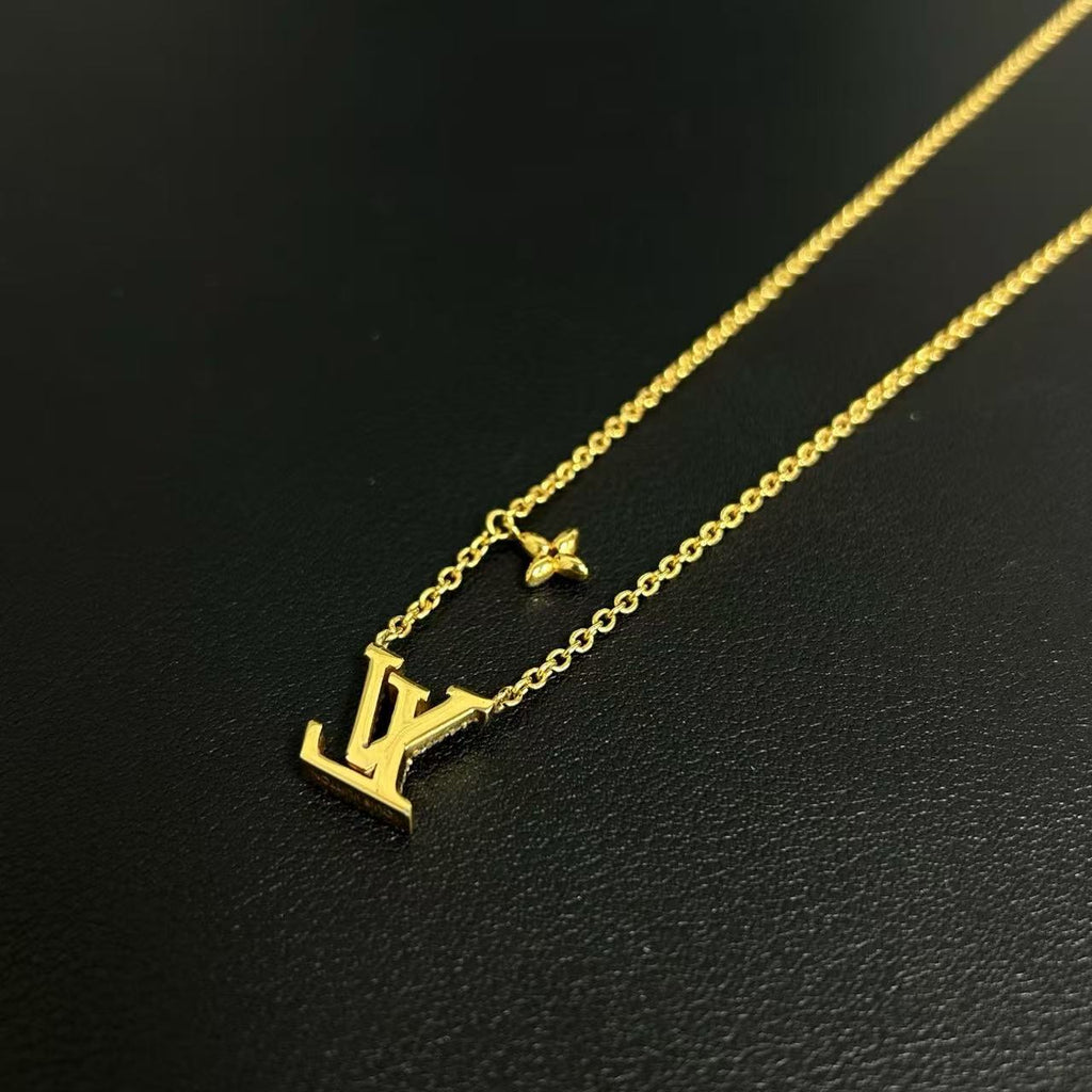 Iconic Pendant Necklace Gold Twins LDJ4056