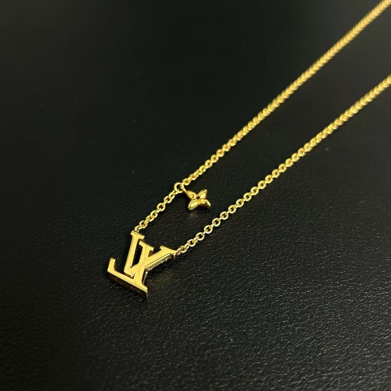 Iconic Pendant Necklace Gold Twins LDJ4056