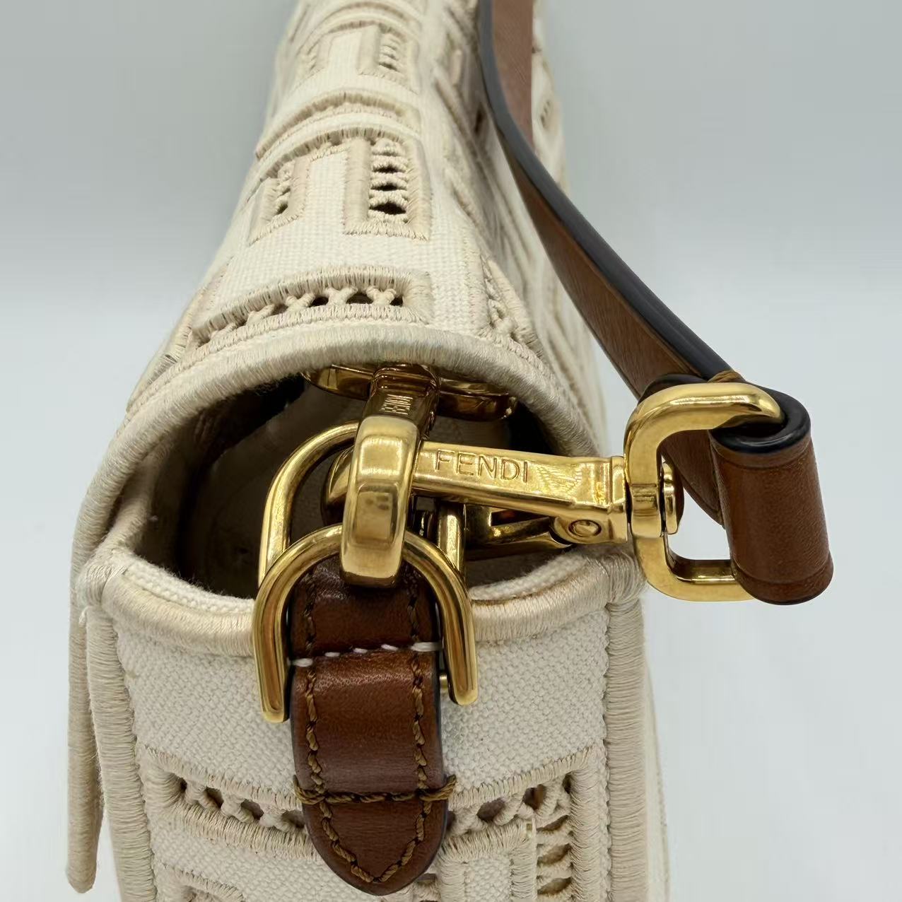 Baguette FF Crochet Raffia Bag