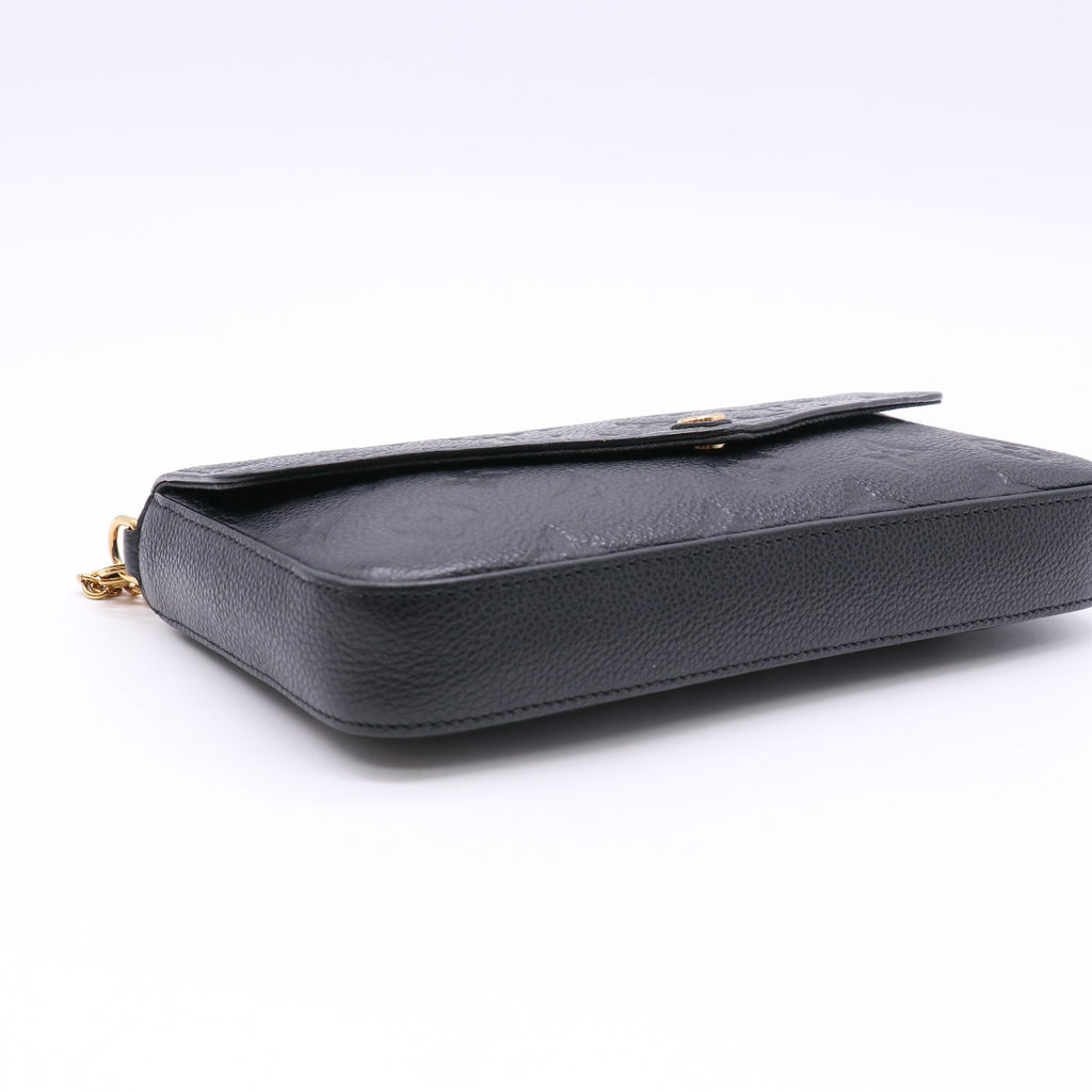 Empreinte Pochette Felicie Chain Wallet Black Twins LDJ5465