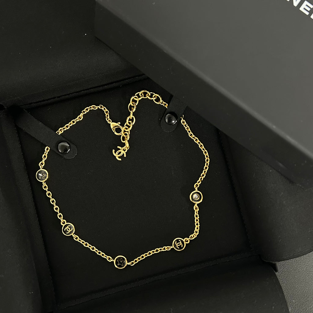 Chanel Necklace CC Mark Gold Twins LDJ3797