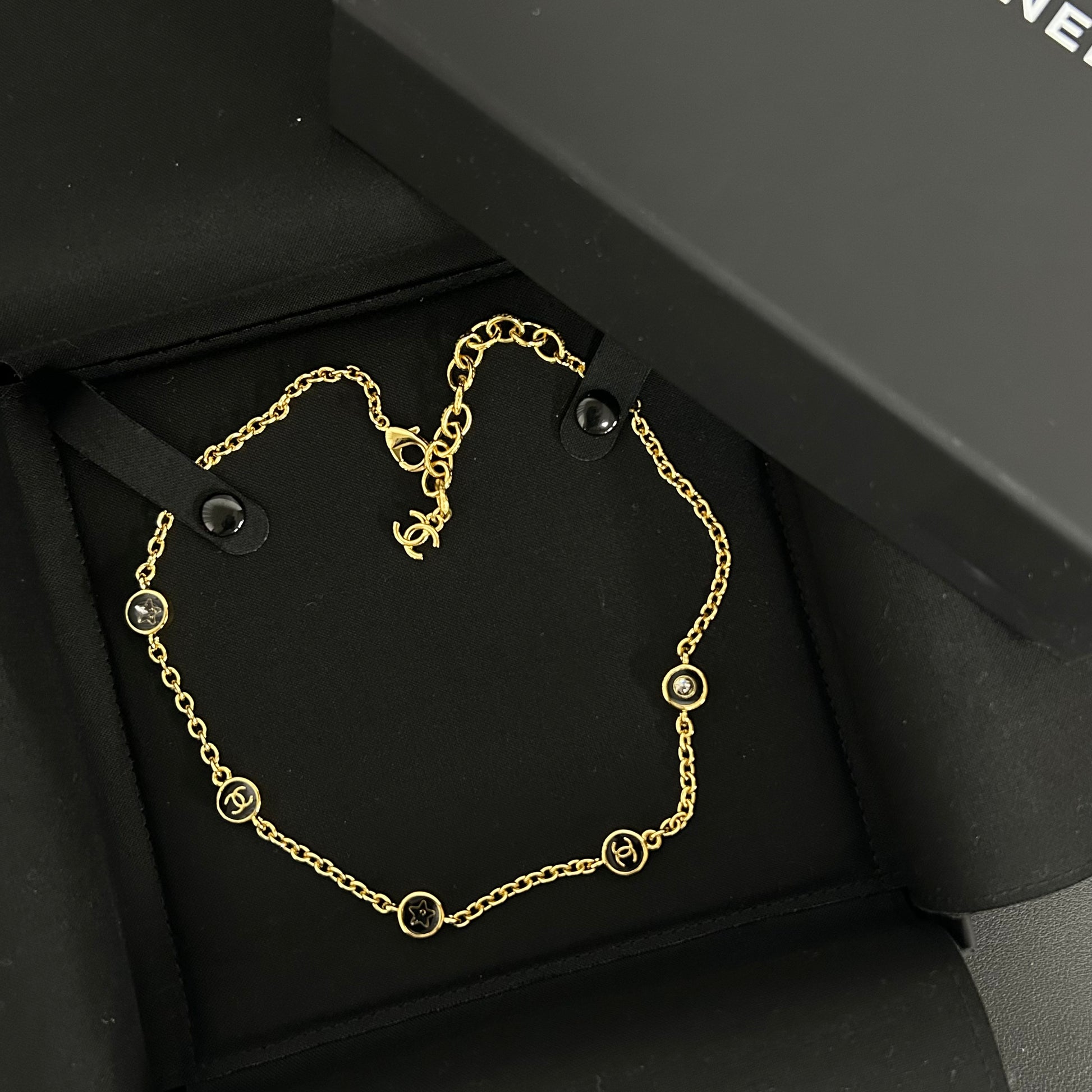 Chanel Necklace CC Mark Gold Twins LDJ3797