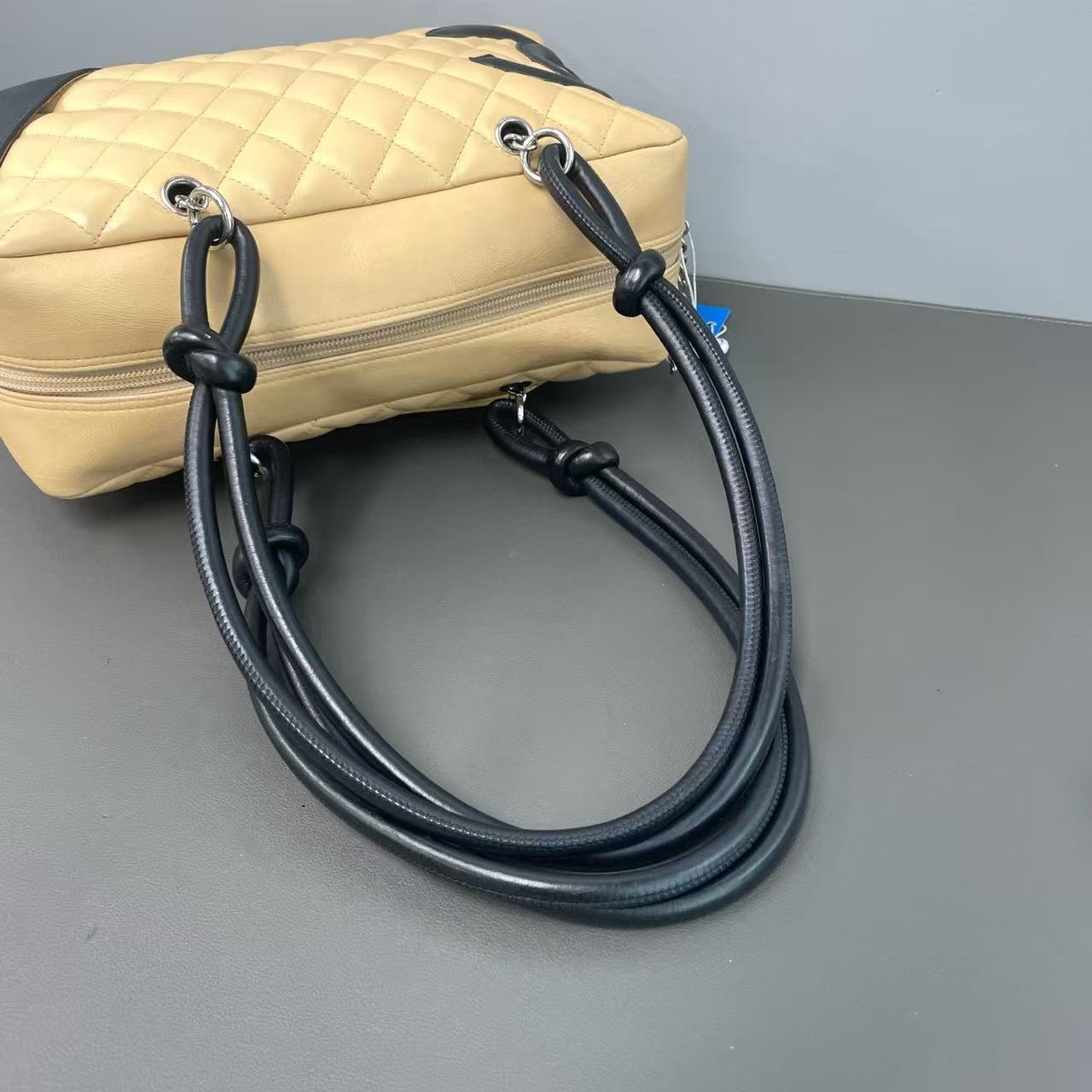 Cambon Bowler Bag Quilted Leather Medium Twins LDJ4334