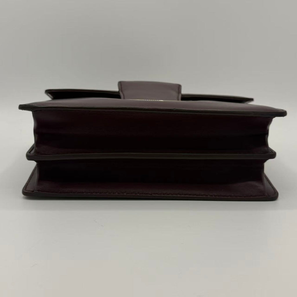 Calfskin Thalia Flap Shoulder Bag Wine