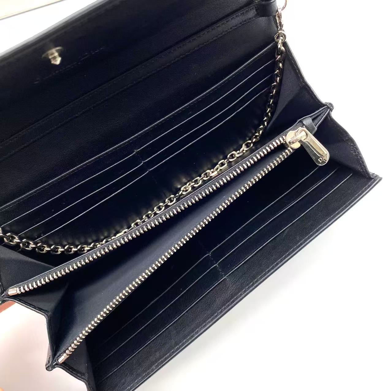 Dior Blue Patent Leather Mania Rendez-Vous Wallet