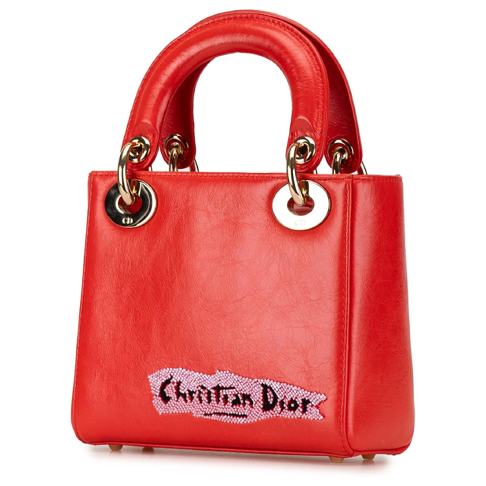 Lady Dior Bag Sequin Embellished Leather Medium Twins