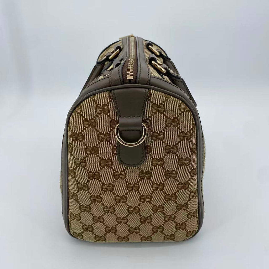 Joy Boston Bag GG Coated Canvas Medium