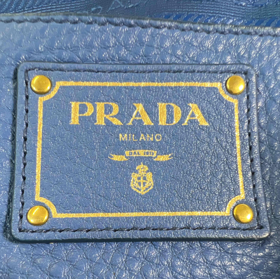 Prada Zip Top Hobo Vitello Daino Medium B24389
