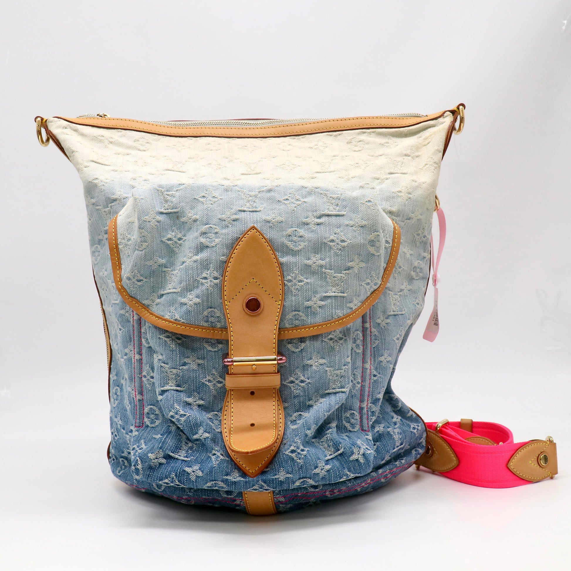 Louis Vuitton Sunburst Handbag Denim PM Twins LDJ5381