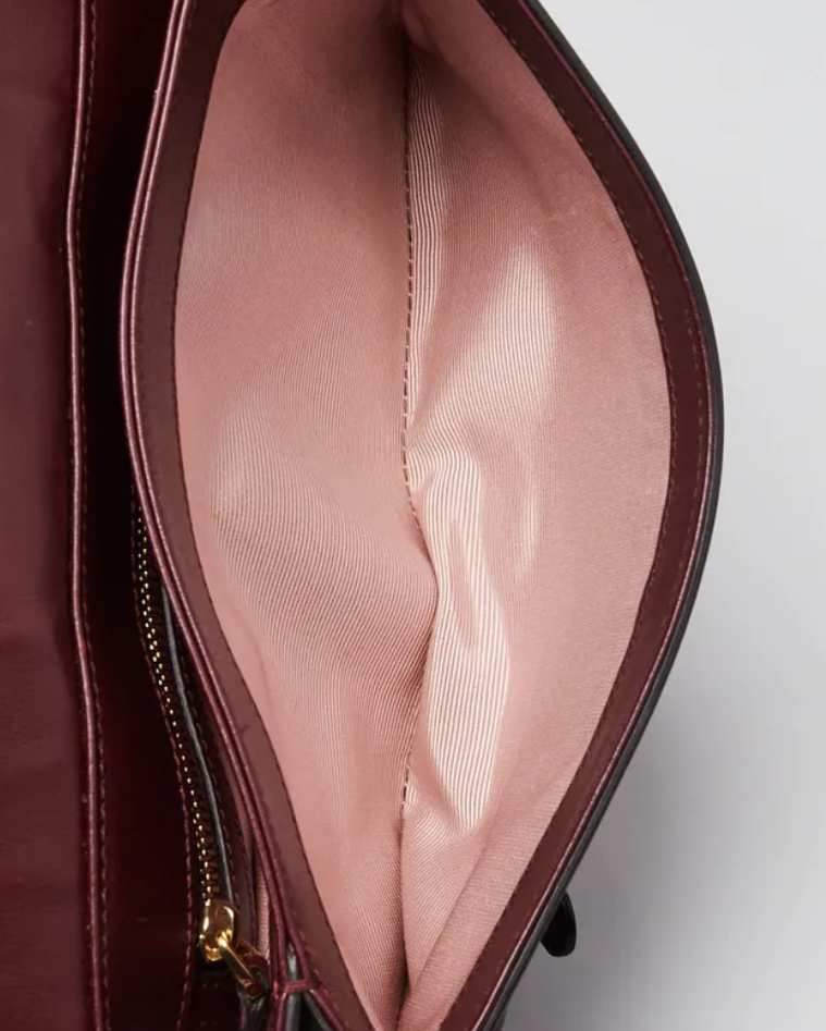 Burgundy Leather Small Arli Crossbody Ba twins