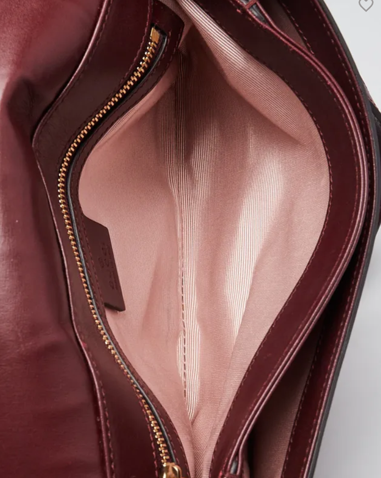 Burgundy Leather Small Arli Crossbody Ba twins