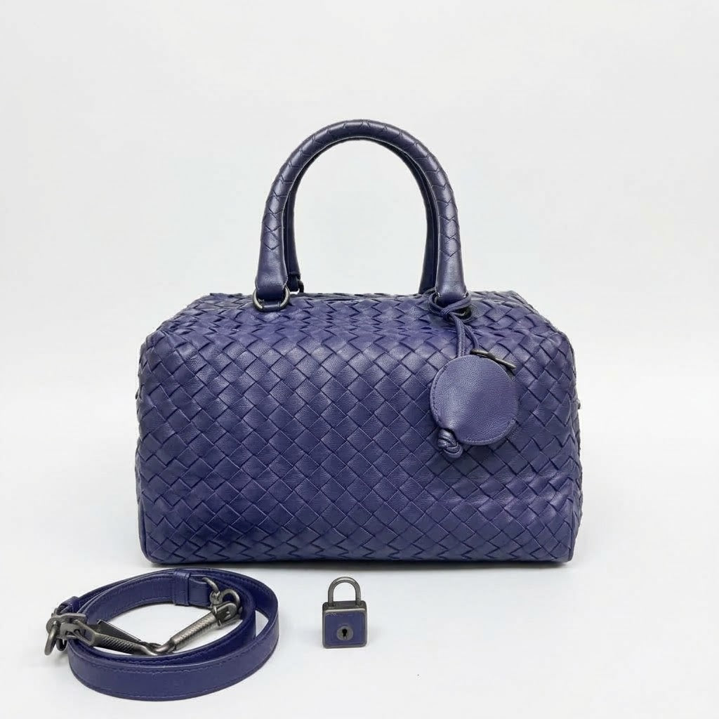 Bottega Veneta Convertible Boston Bag Intrecciato Nappa Small Twins LDJ5943