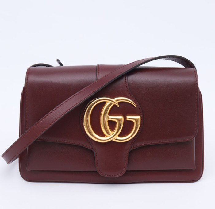 Burgundy Leather Small Arli Crossbody Ba twins