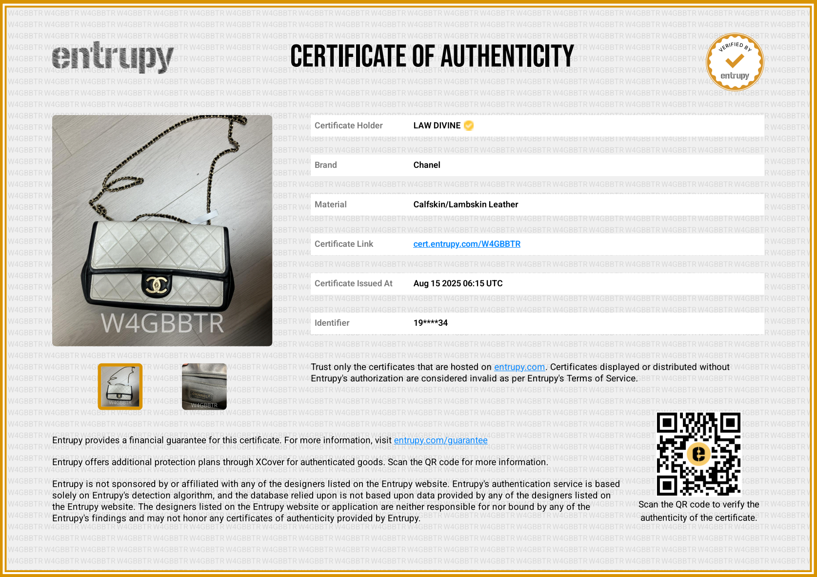 Lambskin Quilted Graphic Medium Flap White Black
