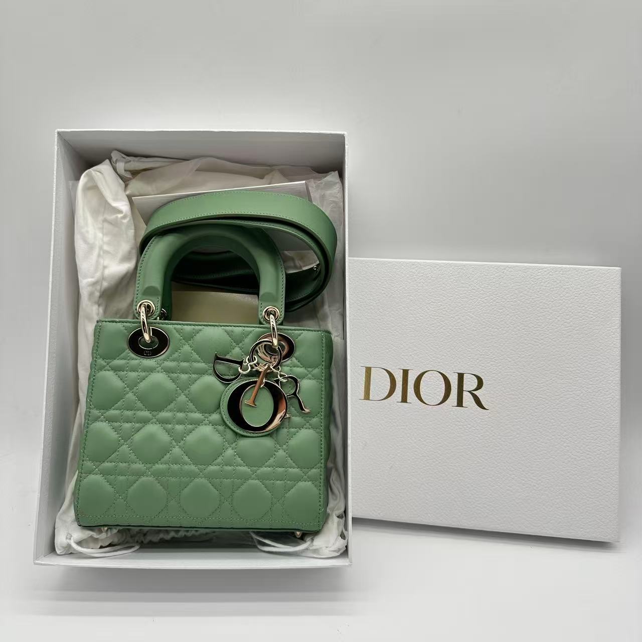 Lady Dior Bag Cannage Quilt Lambskin Medium