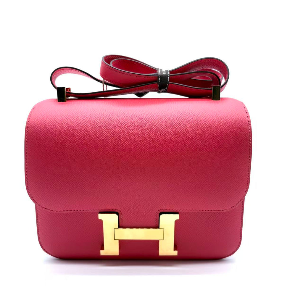 Constance 24 Bag Epsom in Rose Jaipur with Gold Hardware