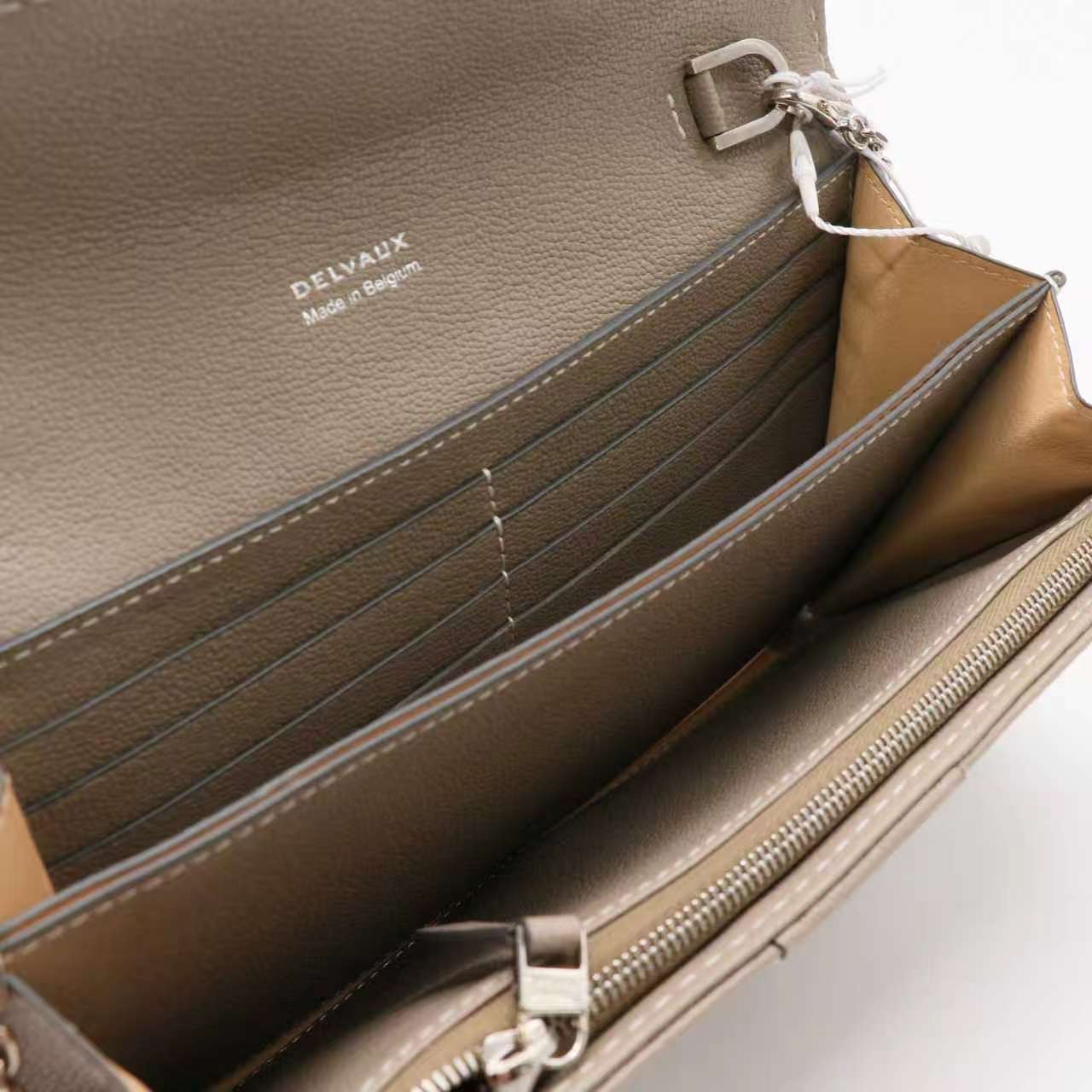 Delvaux Tan Rodeo Calfskin Brillant Wallet On Chain twins LDZ886