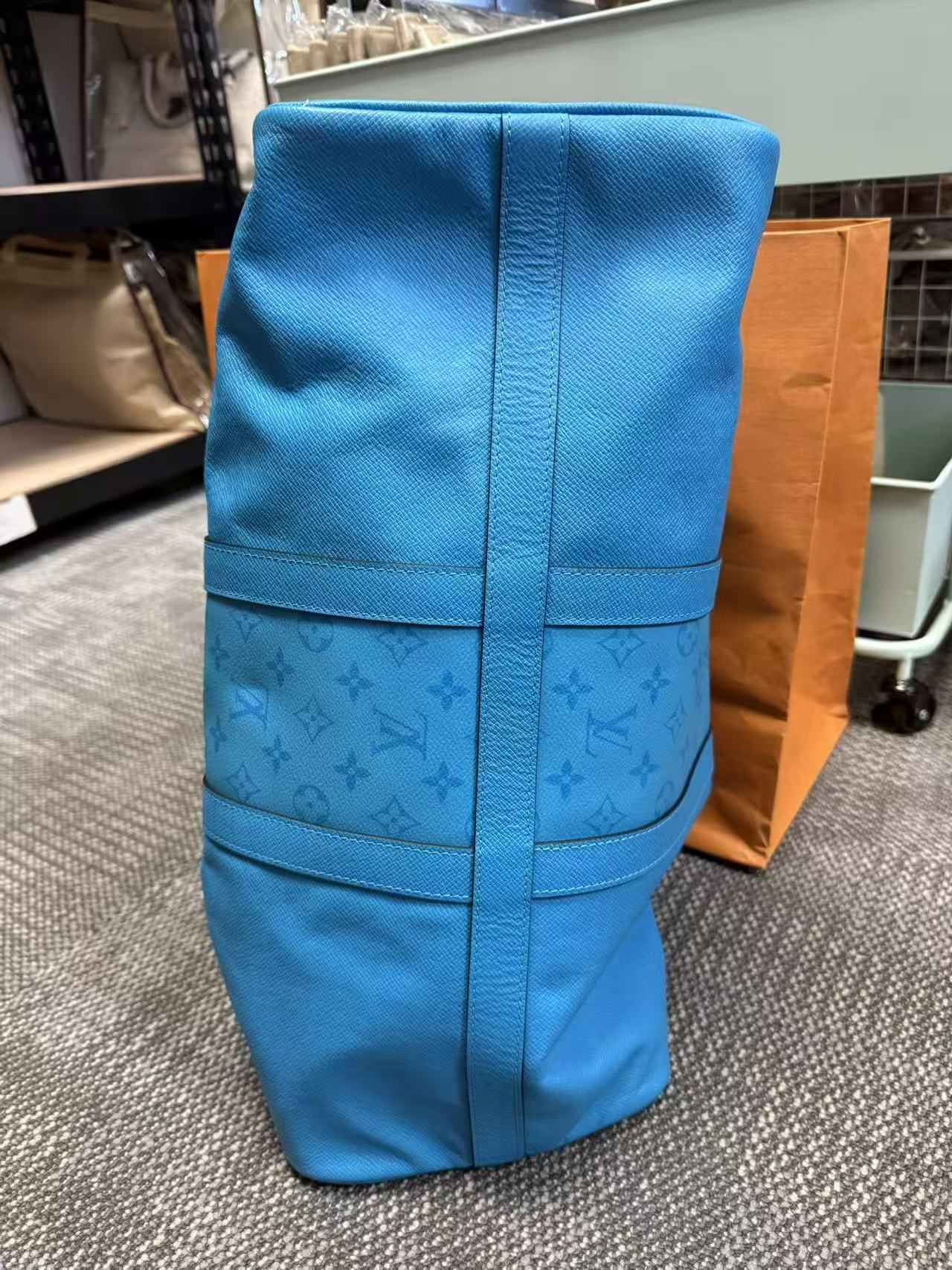 Keepall leather travel bag