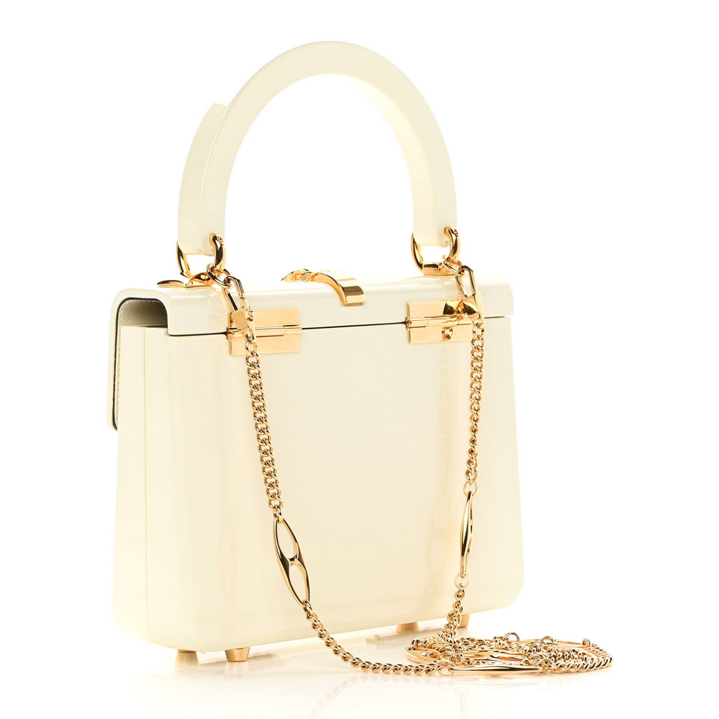 Plexiglass Mini Sylvie 1969 Top Handle Bag Ivory Twins