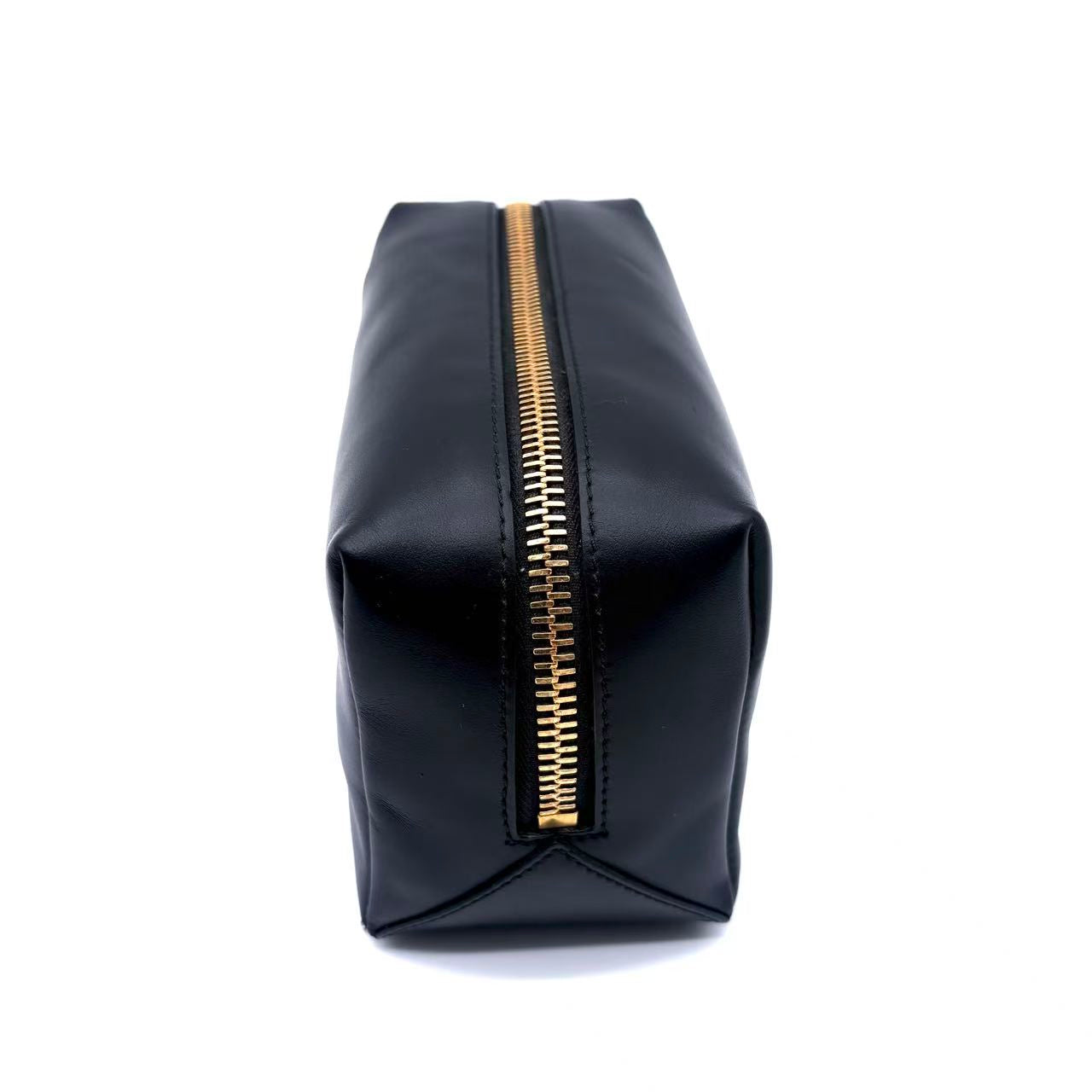 Moschino Black Logo Print Leather Travel Bag