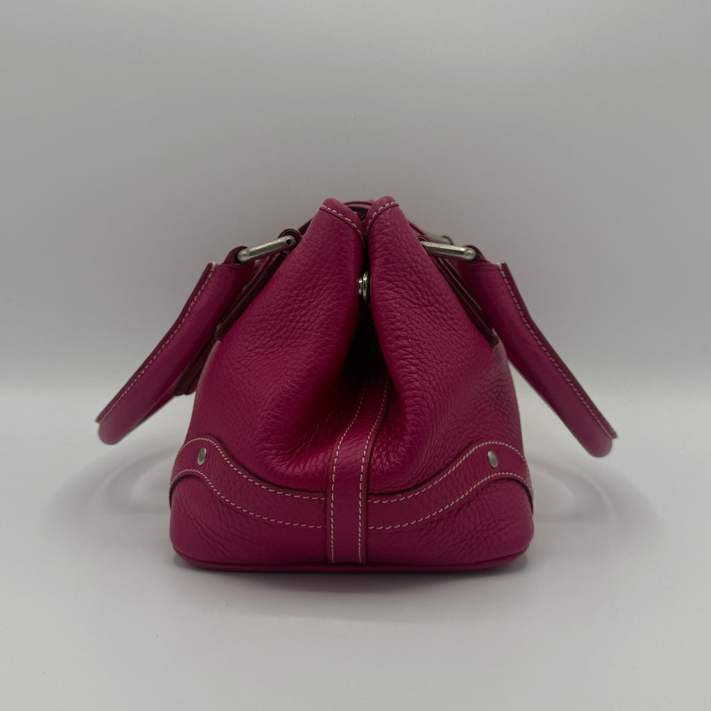 Pink Leather Shoulder Bag