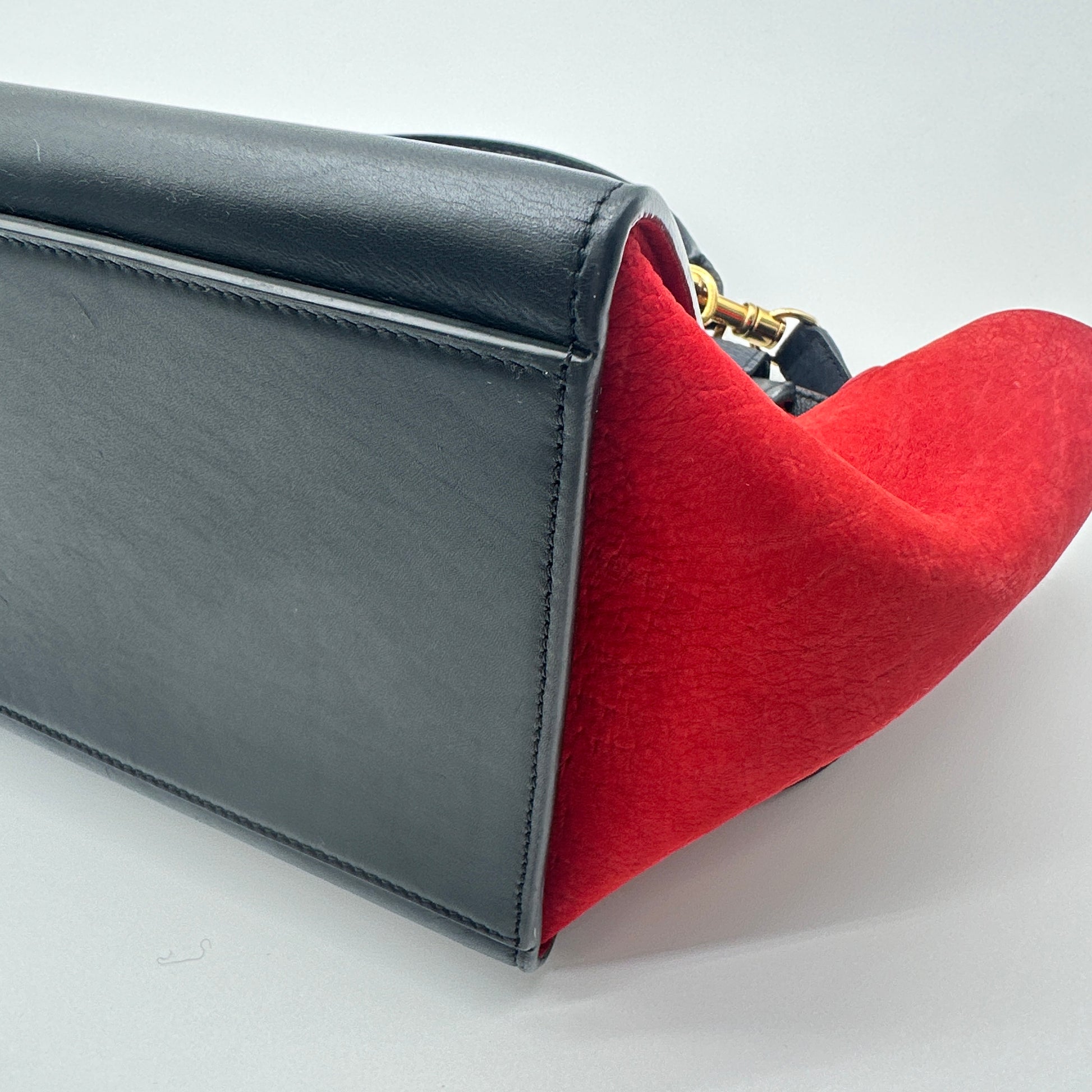 Tricolor Trapeze Bag Leather