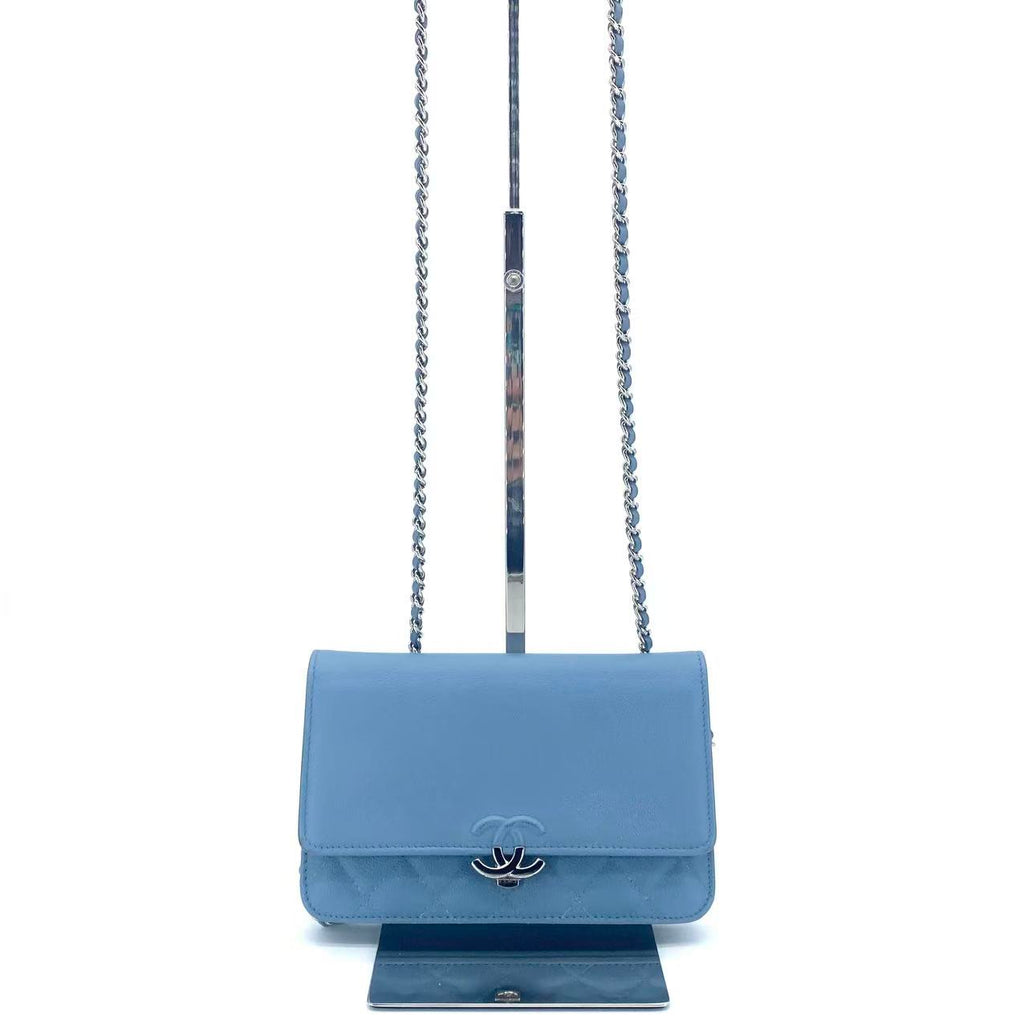 Wallet On Chain leather handbag