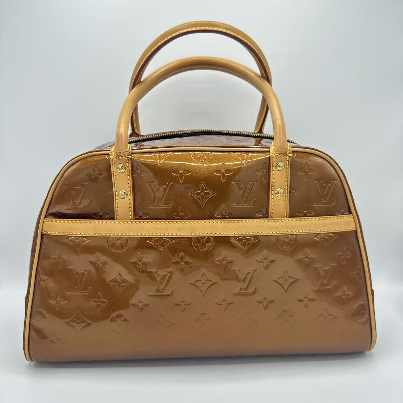 Bronze Monogram Vernis Tompkins Square Bag